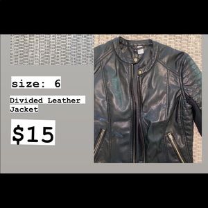 Black Leather DIVIDED Jacket | In Great Condition